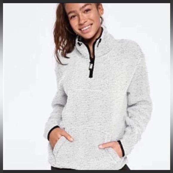 🔸 VS Pink 🔸 oversized sherpa sweater - Picture 1 of 7